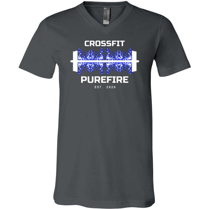 CrossFit Purefire - 100 - Barbell - Men's V-Neck T-Shirt
