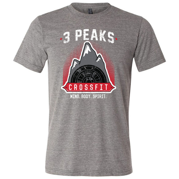 3 Peak CrossFit - 100 - Stacked - Men's Triblend T-Shirt