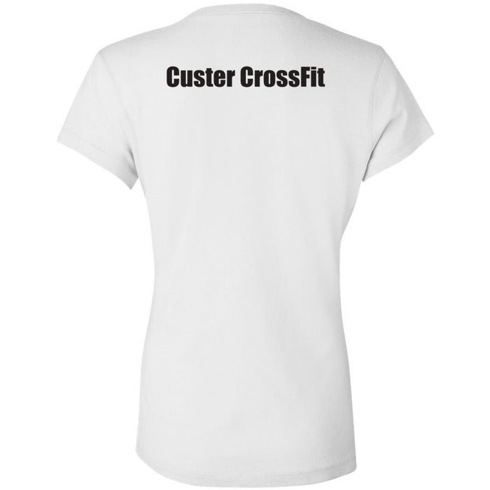 Custer CrossFit - 200 - Horizontal - Women's V-Neck T-Shirt