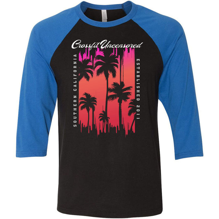 CrossFit Uncensored - 100 - Summer (Palm Tree) - Men's Baseball T-Shirt