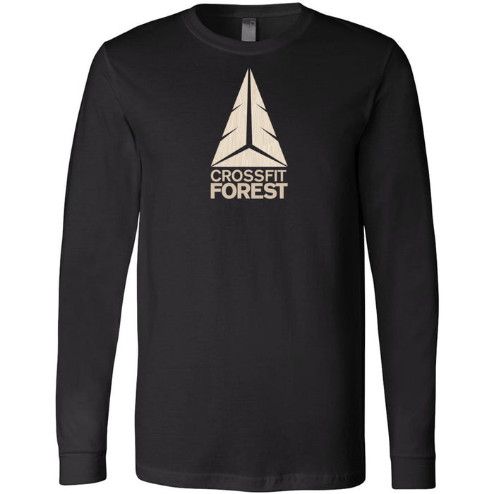 CrossFit Forest - 100 - Wood Grain Pale 3501 - Men's Long Sleeve T-Shirt