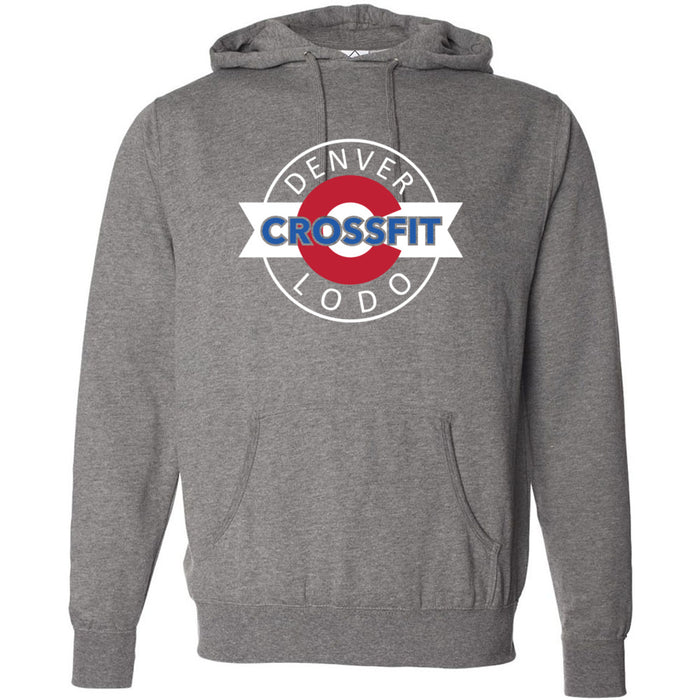 CrossFit Lodo - 100 - Denver - Independent - Hooded Pullover Sweatshirt