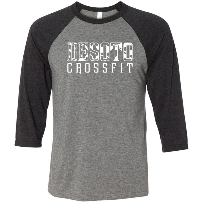 DeSoto CrossFit - 100 - Negative + White - Men's Baseball T-Shirt