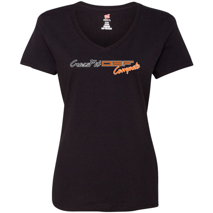 CrossFit OBF - 200 - Compete Women's V-Neck T-Shirt