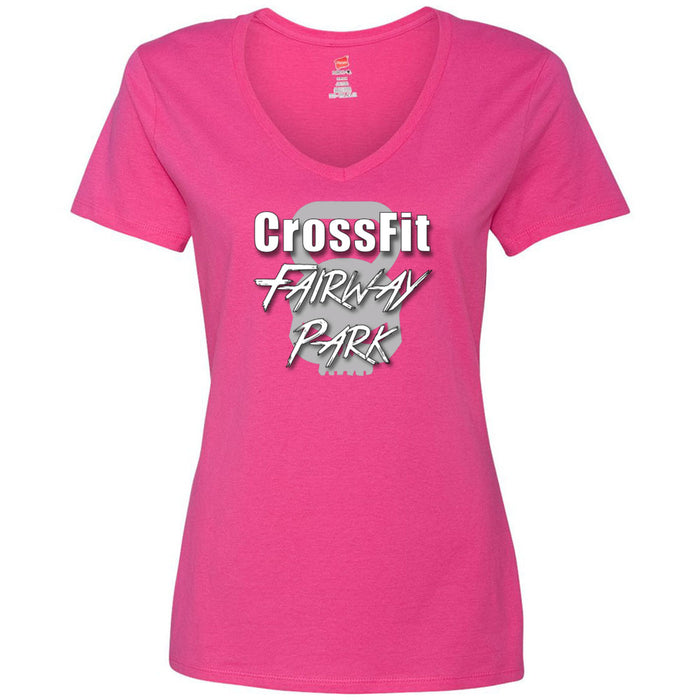 CrossFit Fairway Park - 100 - Squared Women's V-Neck T-Shirt