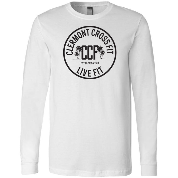 Clermont CrossFit - 100 - Anniversary (Outlined) 3501 - Men's Long Sleeve T-Shirt