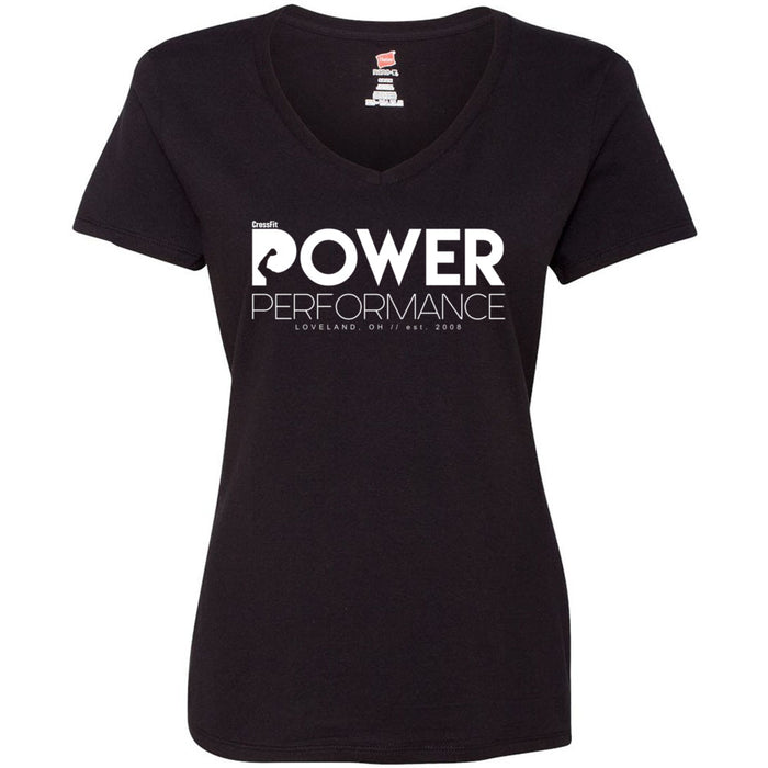CrossFit Power Performance - 100 - Standard - Women's V-Neck T-Shirt