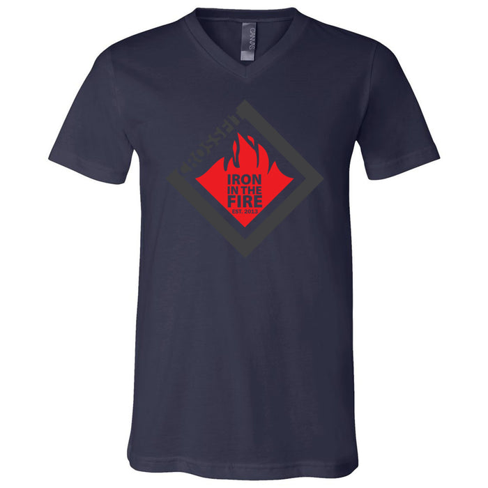 CrossFit Iron in the Fire - 100 - Standard - Men's V-Neck T-Shirt