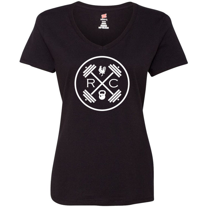 CrossFit Power Performance - 200 - Rooster - Women's V-Neck T-Shirt