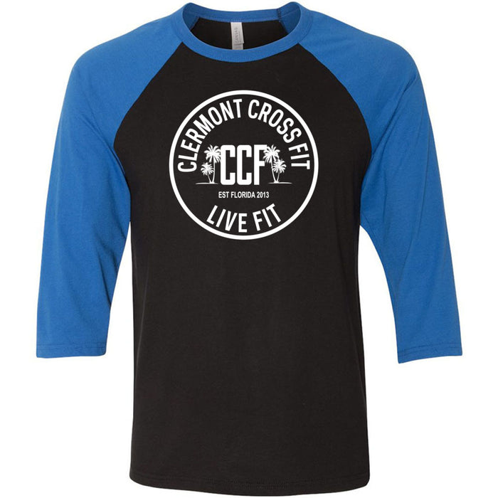 Clermont CrossFit - 100 - Anniversary (Outlined) - Men's Three-Quarter Sleeve