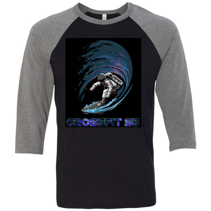 CrossFit S5 - 100 - Surfing - Men's Baseball T-Shirt