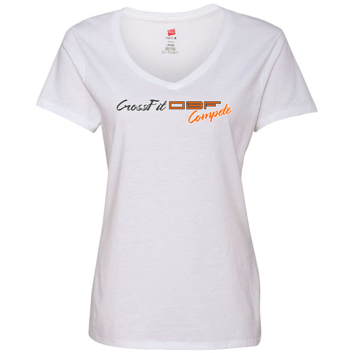 CrossFit OBF - 200 - Compete Women's V-Neck T-Shirt