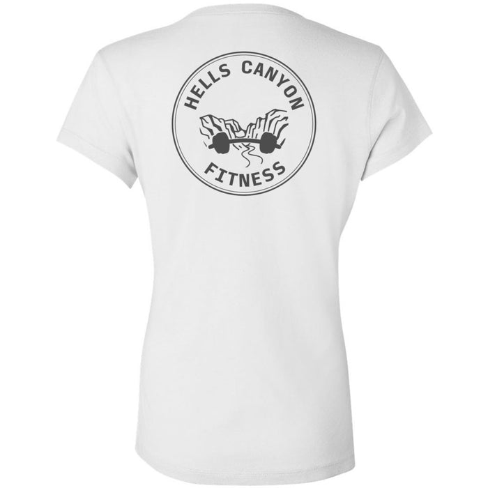 Hells Canyon CrossFit - 200 - Gray - Women's V-Neck T-Shirt