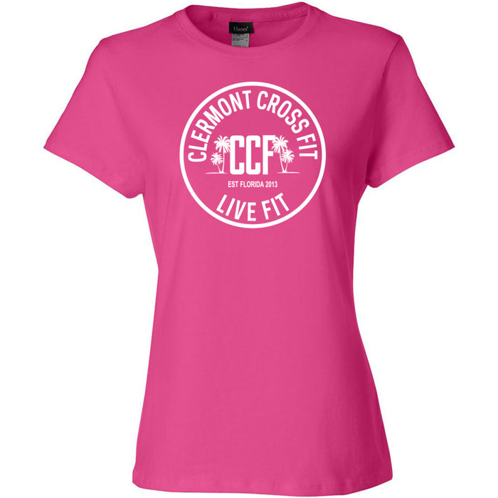 Clermont CrossFit - 100 - Anniversary (Outlined) - Women's T-Shirt