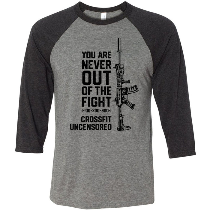 CrossFit Uncensored - 100 - You Are Never Out of the Fight 1 - Men's Baseball T-Shirt