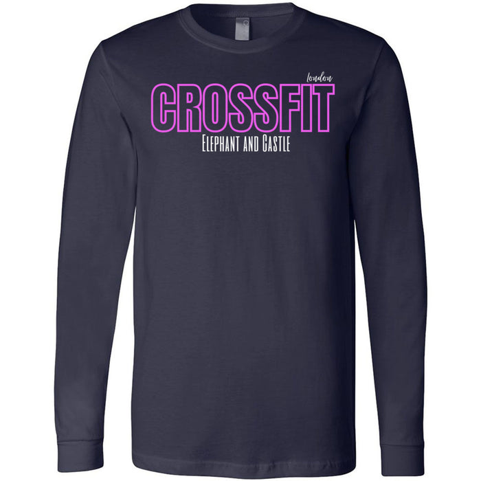 CrossFit Elephant and Castle - 202 - Pink - Men's Long Sleeve T-Shirt