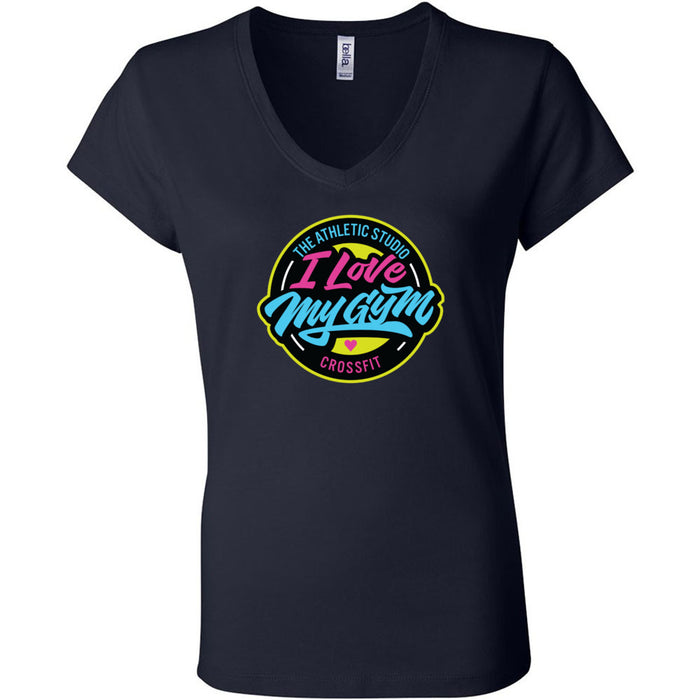 TAS CrossFit - 100 - I Love My Gym - Women's V-Neck T-Shirt